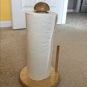 Solid wood paper towel holder
